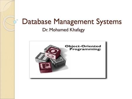 Database Management Systems