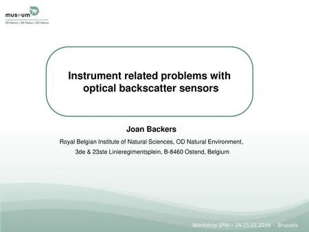 Instrument related problems with optical backscatter sensors