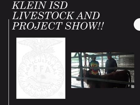 Klein ISD Livestock and Project Show!!