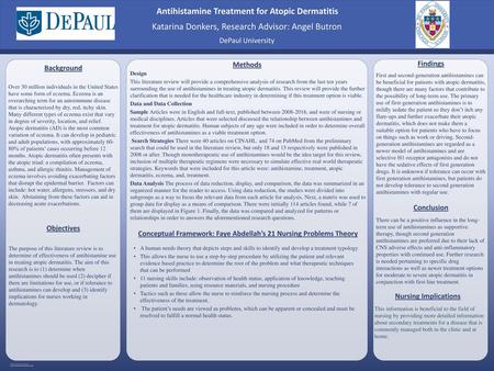 Antihistamine Treatment for Atopic Dermatitis