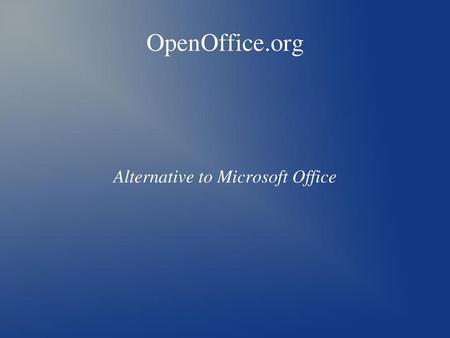 Alternative to Microsoft Office