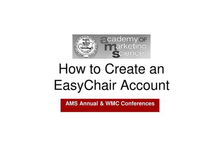 How to Create an EasyChair Account