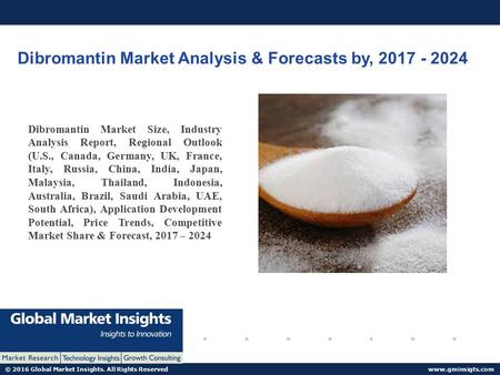 © 2016 Global Market Insights. All Rights Reserved  Dibromantin Market Analysis & Forecasts by, Dibromantin Market Size, Industry.