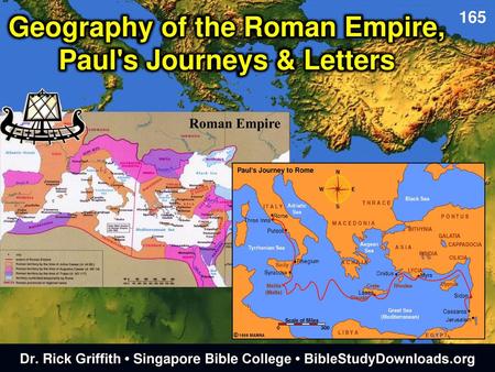 Geography of the Roman Empire, Paul's Journeys & Letters