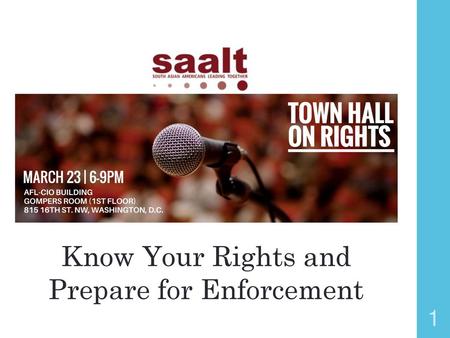 Know Your Rights and Prepare for Enforcement