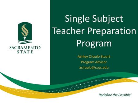 Single Subject Teacher Preparation Program