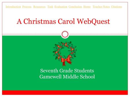 A Christmas Carol WebQuest