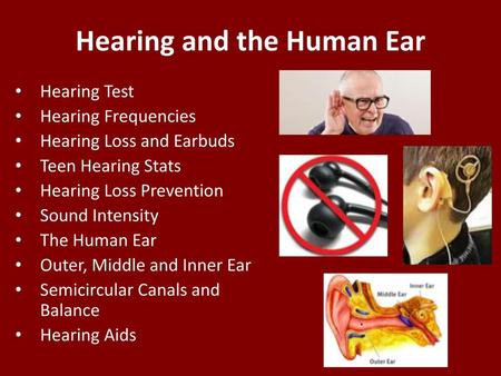 Hearing and the Human Ear