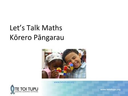 Let’s Talk Maths Kōrero Pāngarau