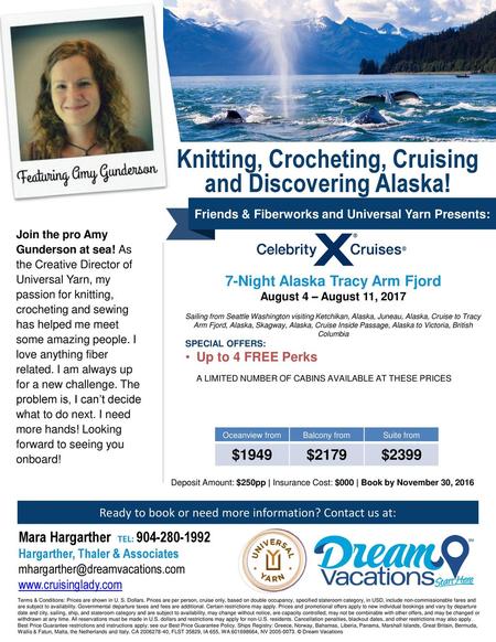 Knitting, Crocheting, Cruising and Discovering Alaska!