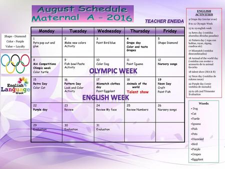 Olympic week English week