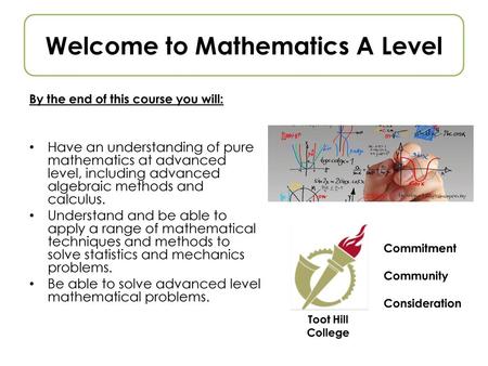 Welcome to Mathematics A Level