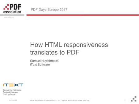 How HTML responsiveness translates to PDF