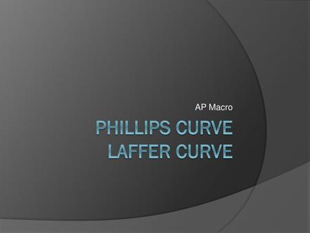 Phillips Curve Laffer Curve