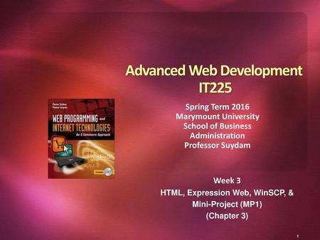 School of Business Administration HTML, Expression Web, WinSCP, &