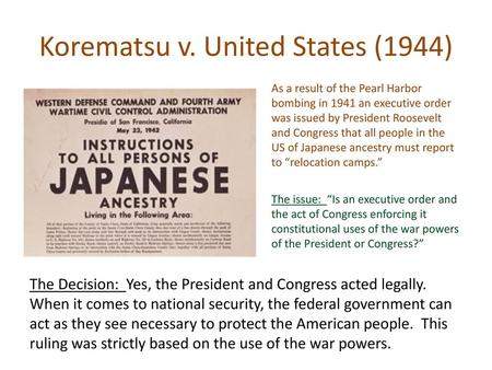 Korematsu v. United States (1944)