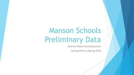 Manson Schools Preliminary Data