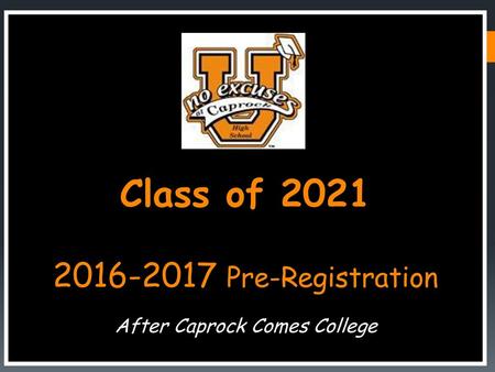 Class of Pre-Registration