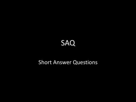 Short Answer Questions