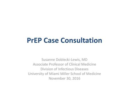 PrEP Case Consultation