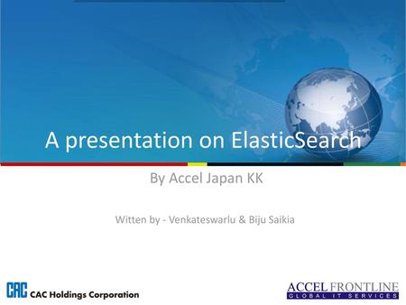 A presentation on ElasticSearch