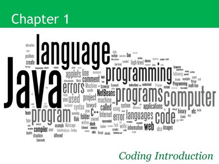 Chapter 1 Coding Introduction.