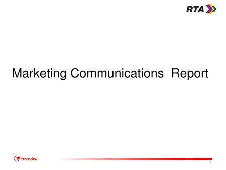 Marketing Communications Report