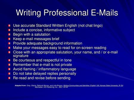 Writing Professional  s