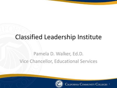 Classified Leadership Institute