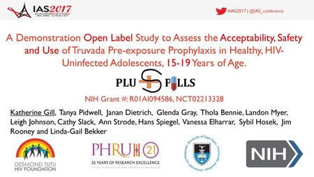 A Demonstration Open Label Study to Assess the Acceptability, Safety and Use of Truvada Pre-exposure Prophylaxis in Healthy, HIV-Uninfected Adolescents,