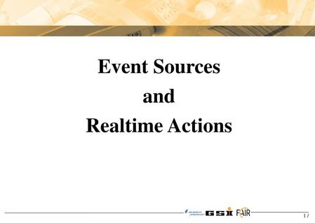 Event Sources and Realtime Actions