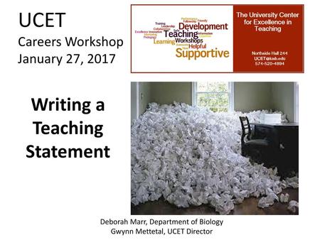 Writing a Teaching Statement