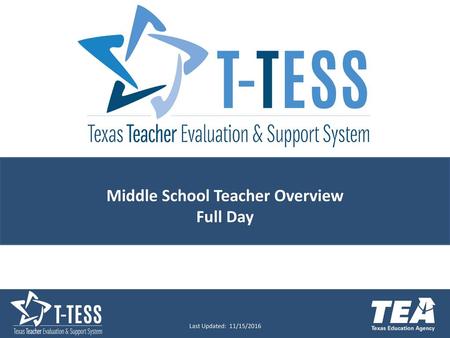 Middle School Teacher Overview