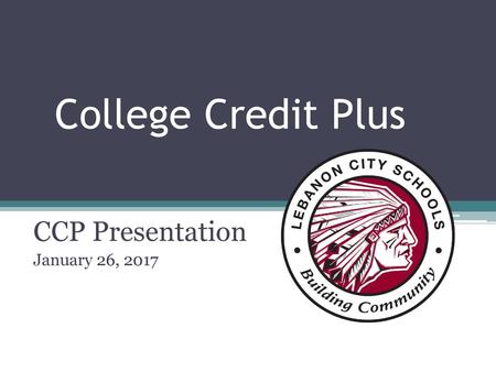 CCP Presentation January 26, 2017