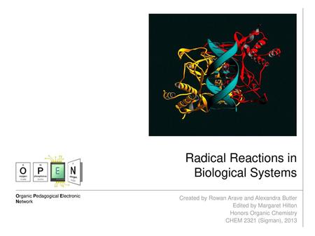 Radical Reactions in Biological Systems