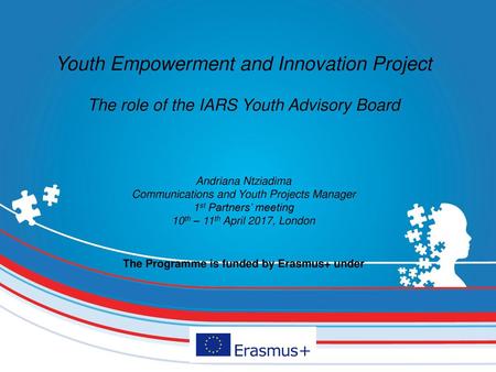 The Programme is funded by Erasmus+ under