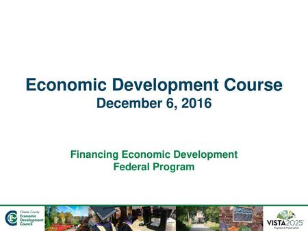 Economic Development Course December 6, 2016