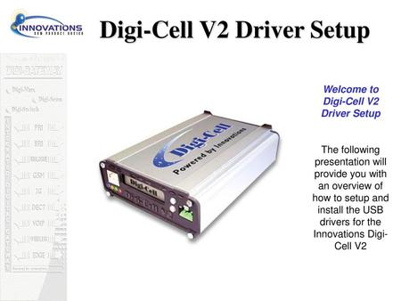 Digi-Cell V2 Driver Setup