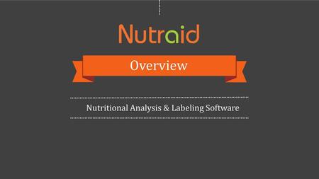 Nutritional Analysis & Labeling Software