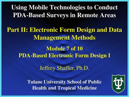 Tulane University School of Public Health and Tropical Medicine