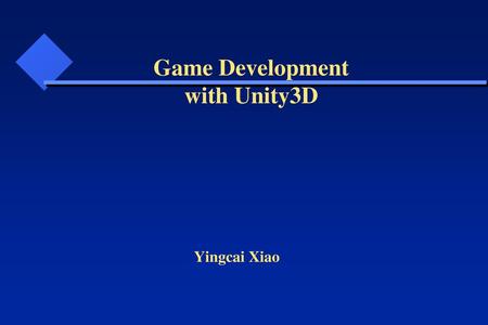 Game Development with Unity3D