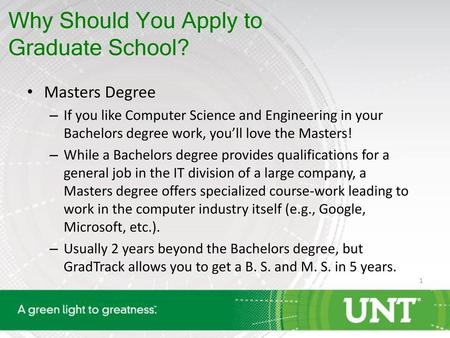 Why Should You Apply to Graduate School? Masters Degree