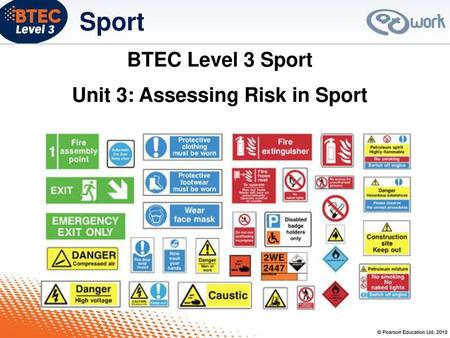 BTEC Level 3 Sport Unit 3: Assessing Risk in Sport