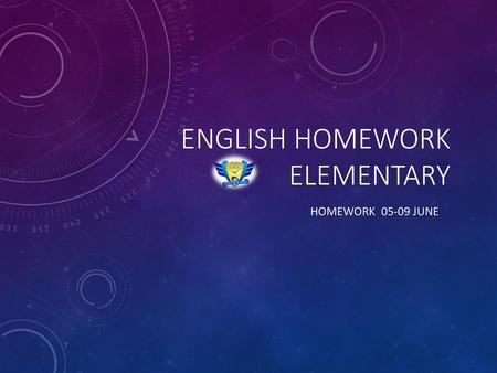 English Homework Elementary