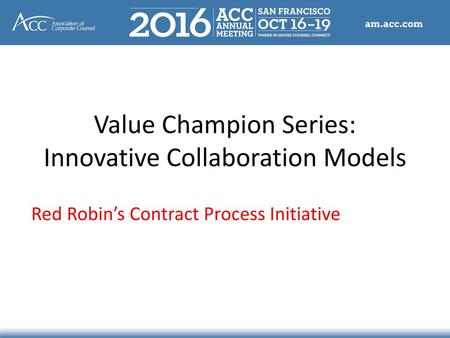 Value Champion Series: Innovative Collaboration Models