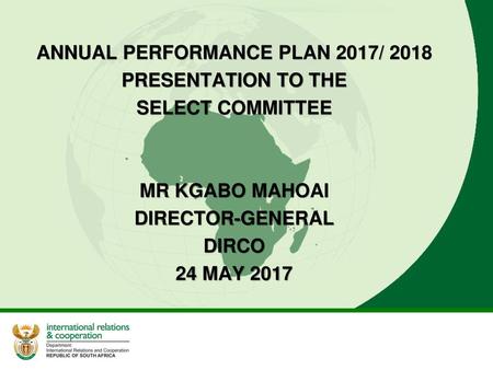 ANNUAL PERFORMANCE PLAN 2017/ 2018