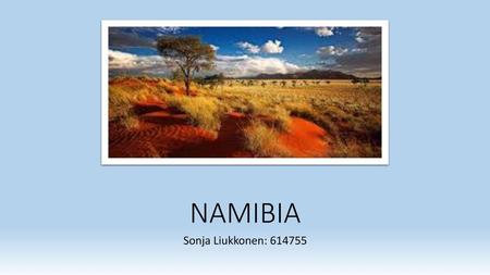 NAMIBIA Sonja Liukkonen: 614755.