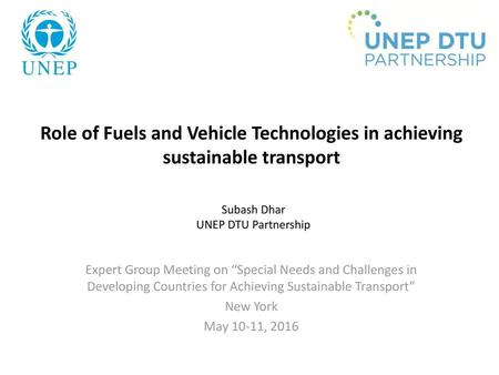 Subash Dhar UNEP DTU Partnership