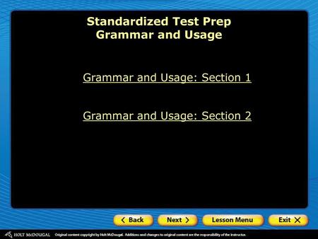 Standardized Test Prep