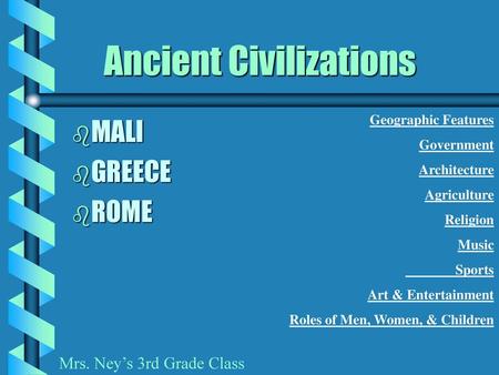 Ancient Civilizations